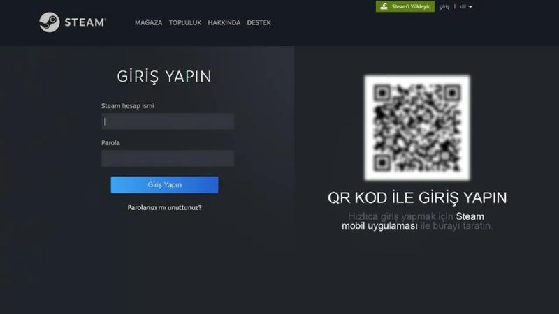 Kod QR Steam w aplikacji