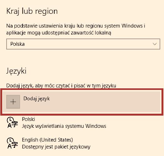Instalacja polskiego języka
